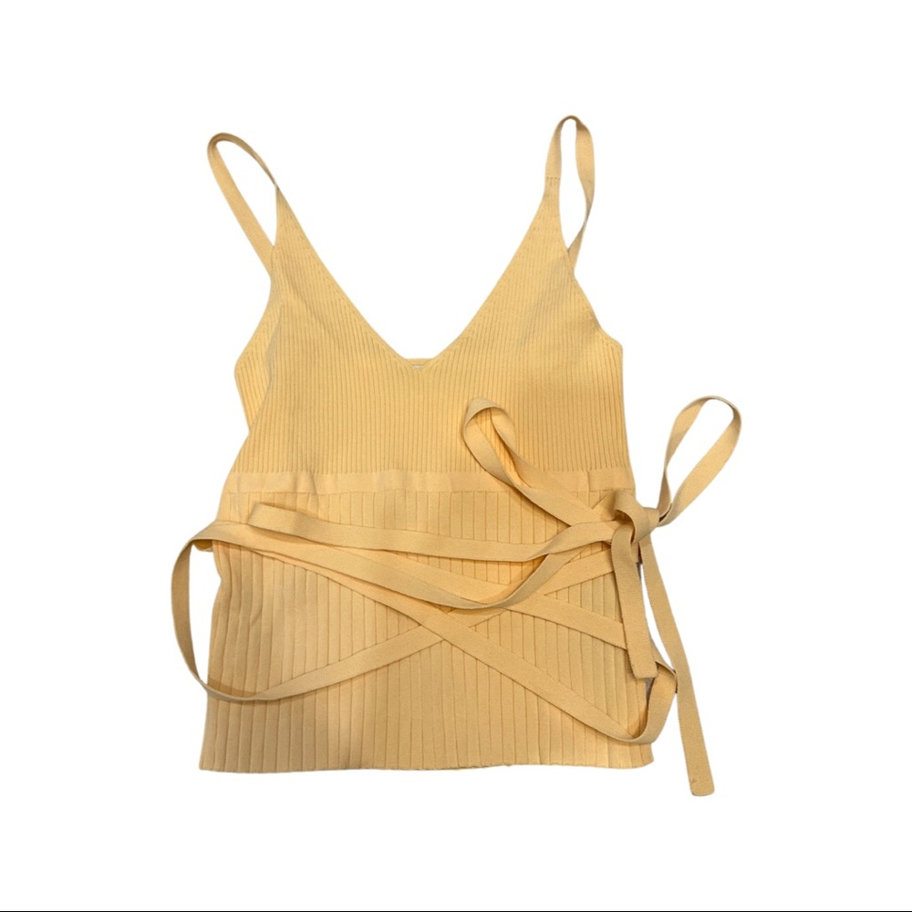 ZARA ORANGR RIPPED TANK